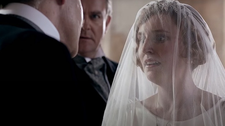 Sir Anthony leaving Edith at the altar