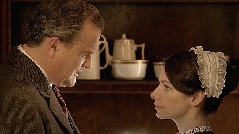 Robert about to kiss Jane