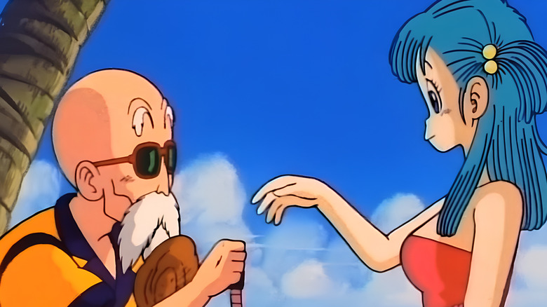 Roshi takes Bulma's watch