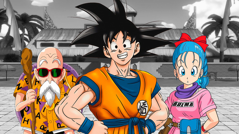 Master Roshi, Goku and Bulma arena