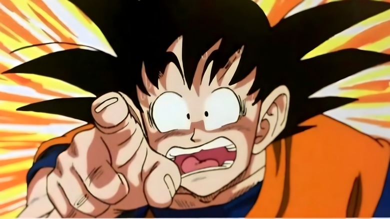 Goku pointing 