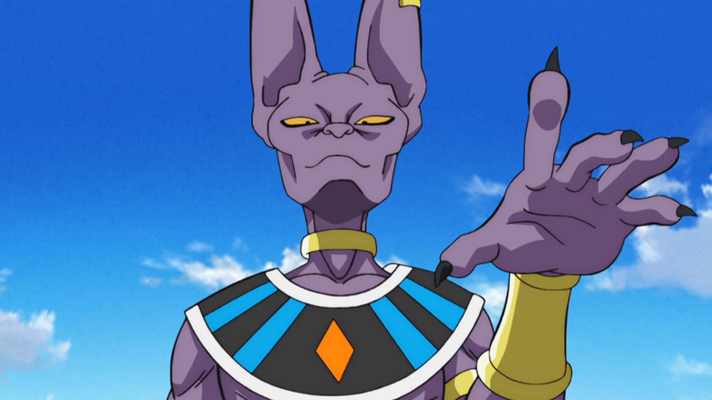 Beerus Looking Down Hand Raised