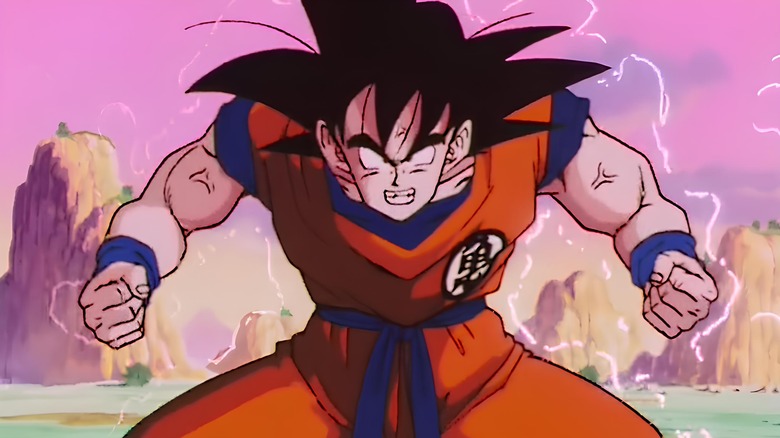 Goku in horseriding stance