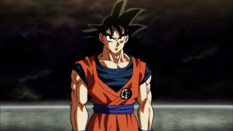 Goku glares angrily