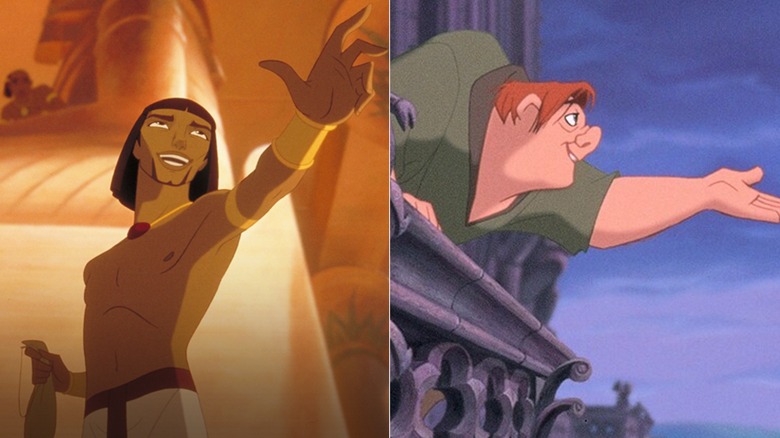 Moses from The Prince of Egypt (right), Quasimodo from The Hunchback of Notre Dame (right)