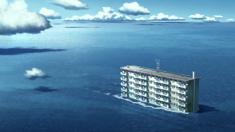 apartment building in ocean