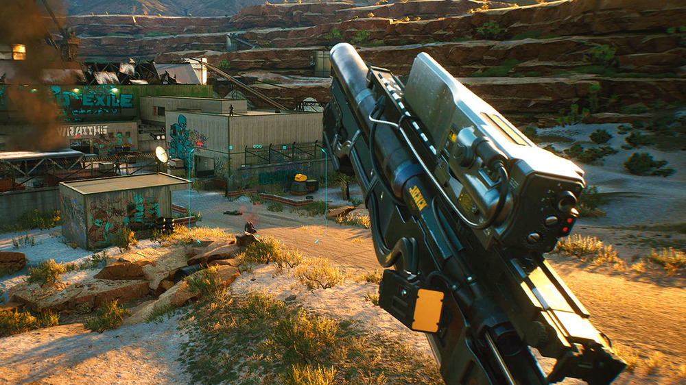 Gun on overlook