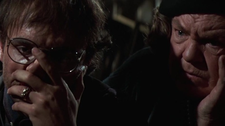 Anne Ramsey and Joe Pantoliano in The Goonies