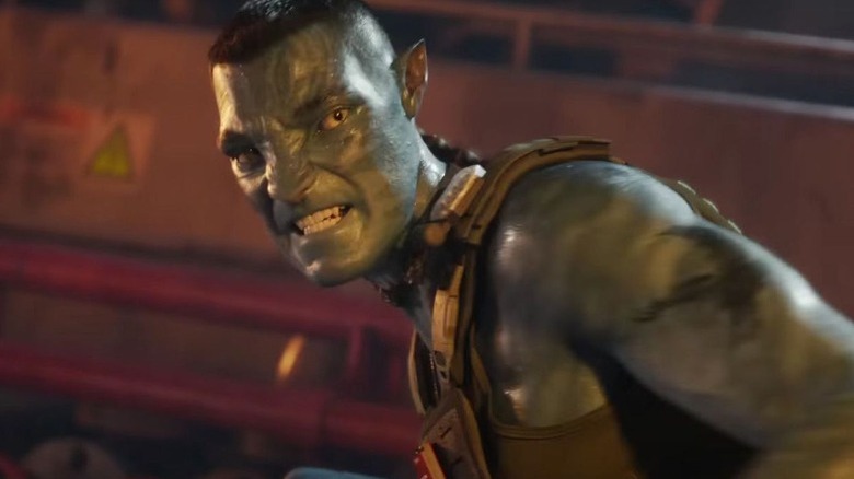 Colonel Quaritch grimaces
