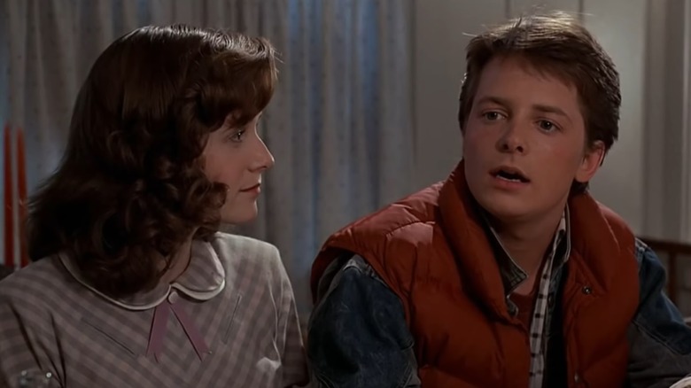 Lea Thompson and Michael J. Fox in Back to the Future