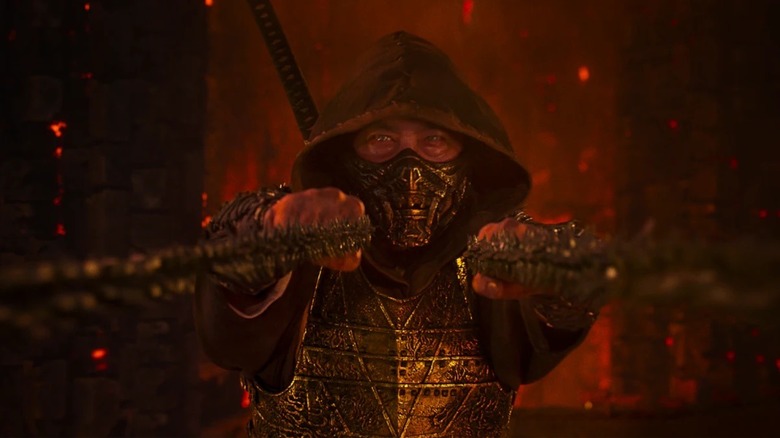 Scorpion commanding his adversary in Mortal Kombat II (2026)