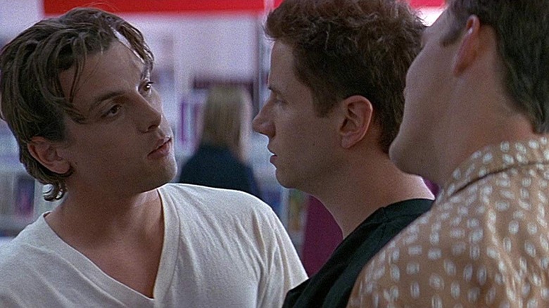 Skeet Ulrich, Jamie Kennedy, and Matthew Lillard in Scream