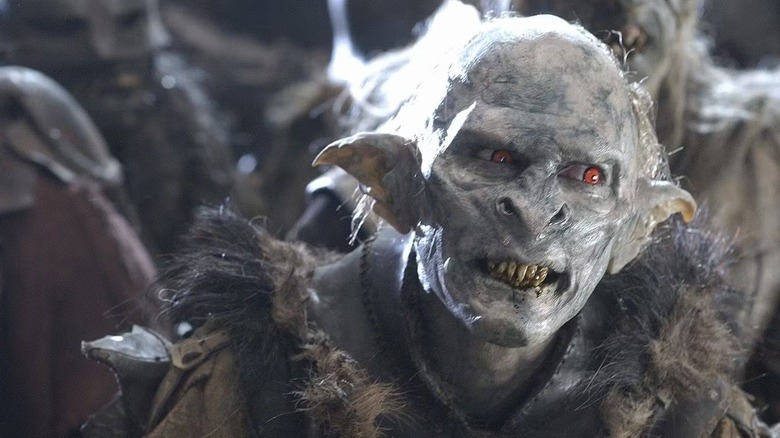 An angry orc in The Lord of the Rings