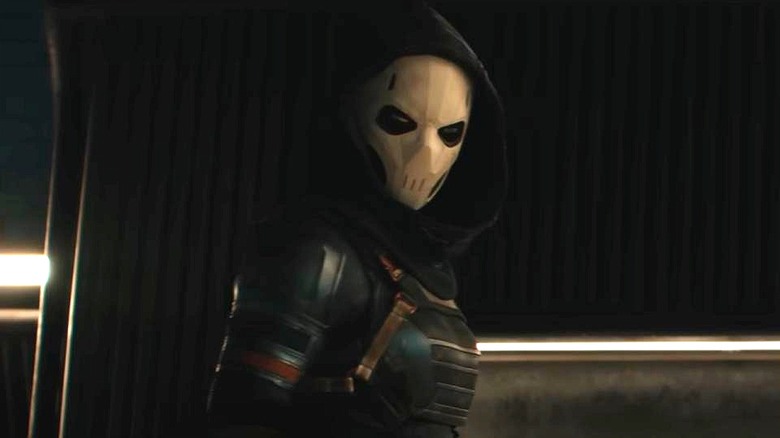 Taskmaster looking down in Thunderbolts* (2025)