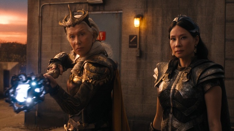 Hespera wields staff as Kalypso looks on