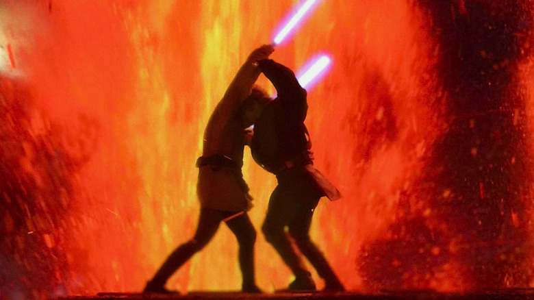 Anakin confronting Obi-Wan