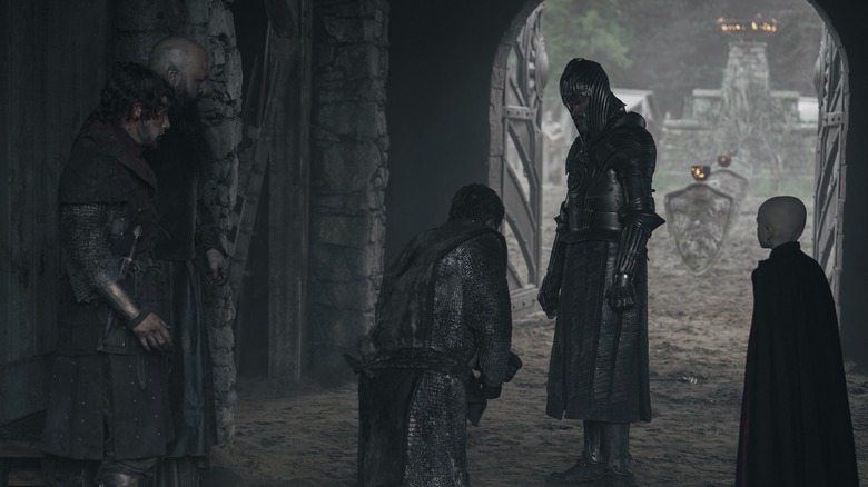 Duncan bowing to Baelor with Egg watching on A Knight of the Seven Kingdoms