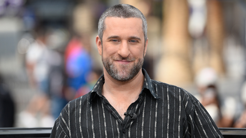 Dustin Diamond in striped shirt