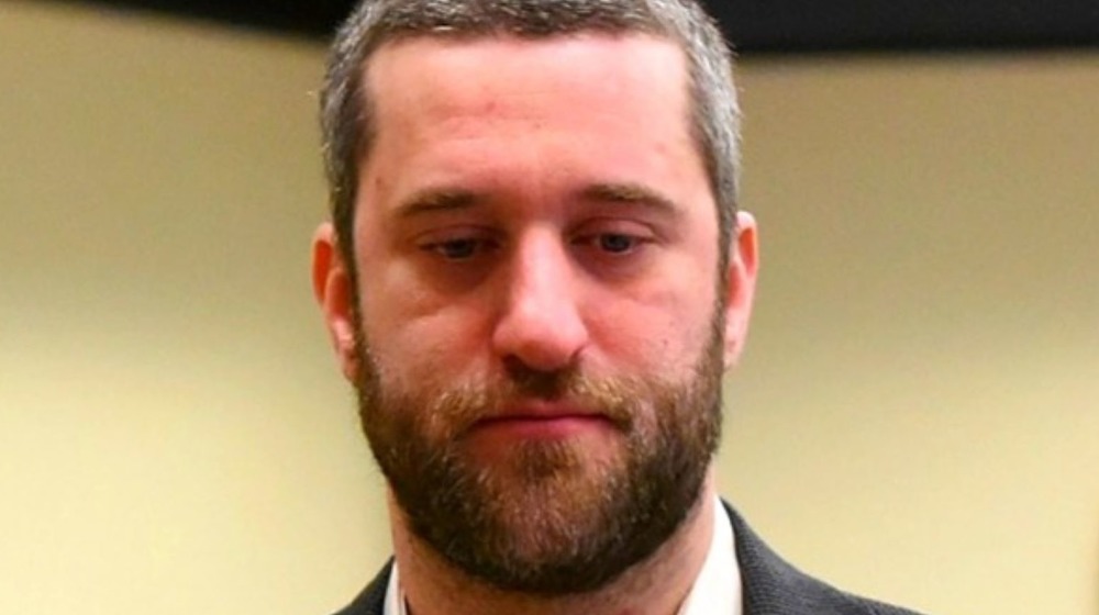 Dustin Diamond looking down