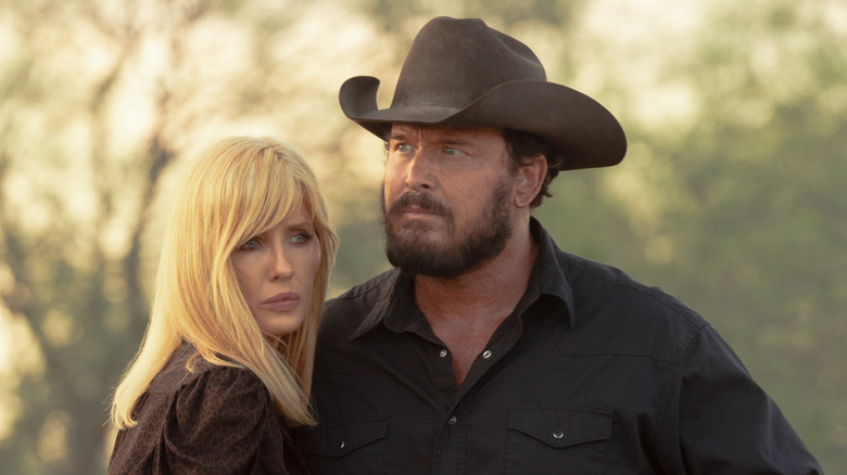 Beth and Rip are in distress in "Dutton Ranch" (2026-)