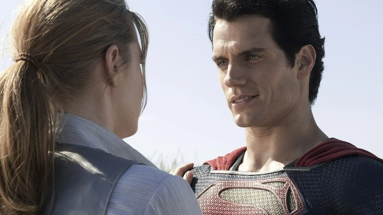 Superman and Lois Lane outside