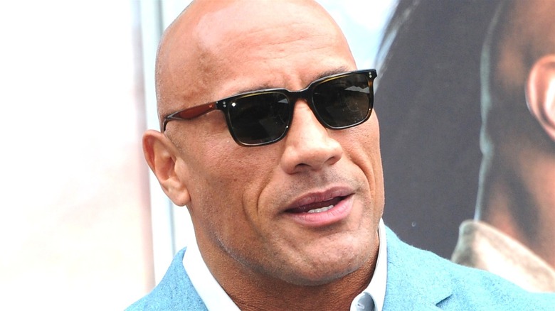 Dwayne Johnson wearing sunglasses