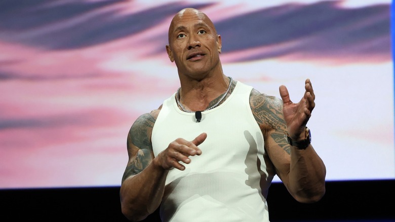 Dwayne Johnson speaking