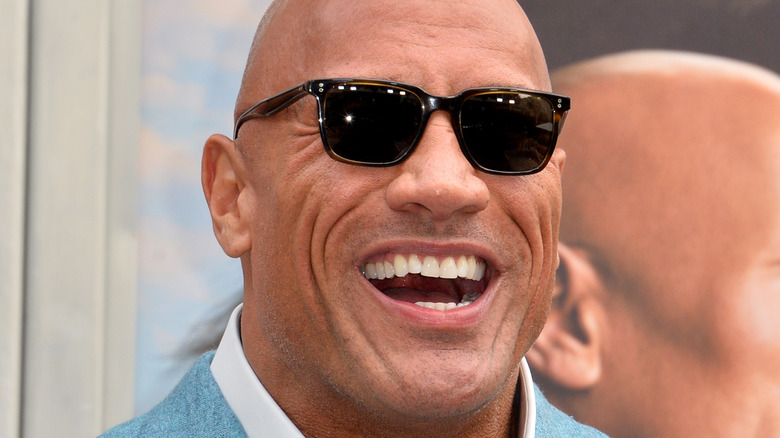 Dwayne Johnson laughing