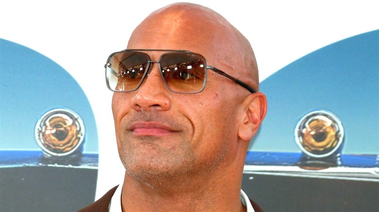 Dwayne Johnson wearing sunglasses