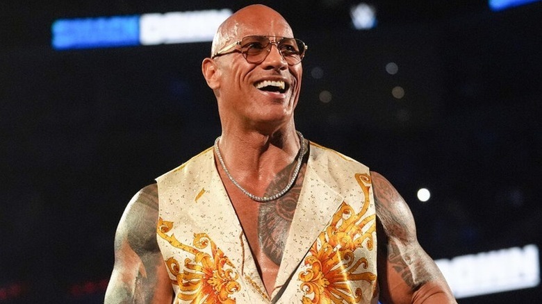 Dwayne Johnson laughing