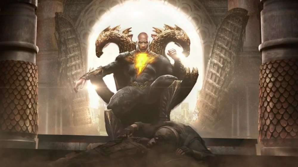 Concept art of Dwayne Johnson as Black Adam in Black Adam