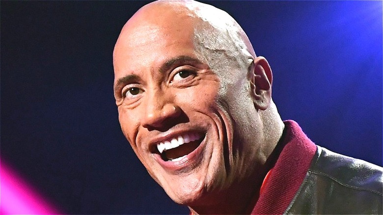 Dwayne Johnson smiling wide