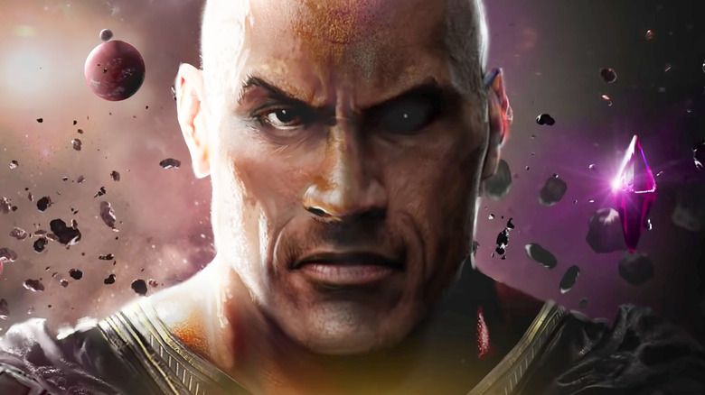 Black Adam staring menacingly 