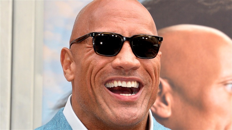 Dwayne Johnson wearing sunglasses