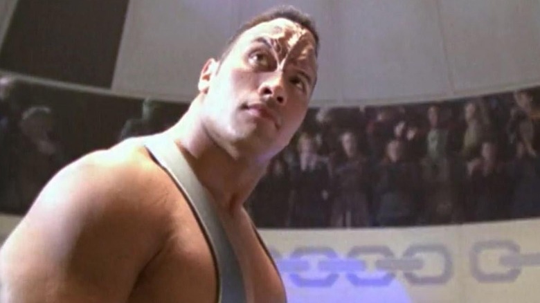 The champion raising an eyebrow