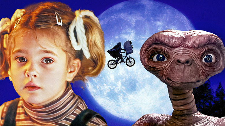 E.T. and Gertie against moon