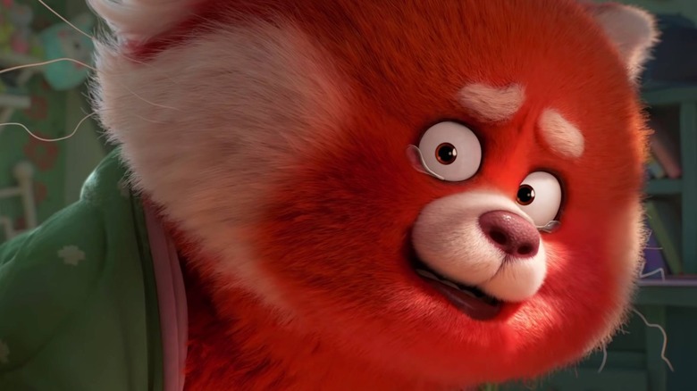 Red panda crying