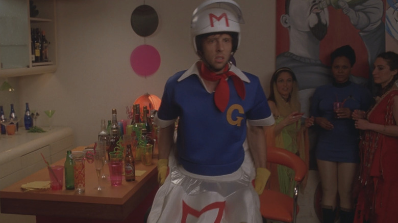 Nate Cooper cosplays Speed Racer at party