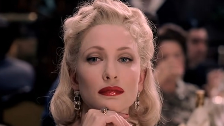 Cate Blanchett pensive in makeup
