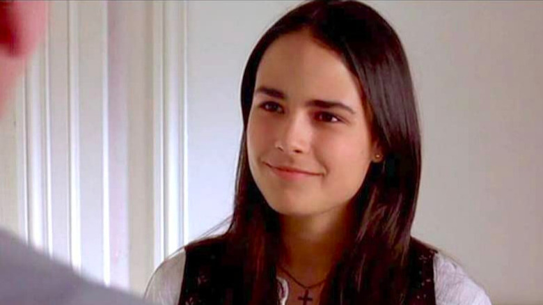 Jordana Brewster offers a closed-mouthed smile