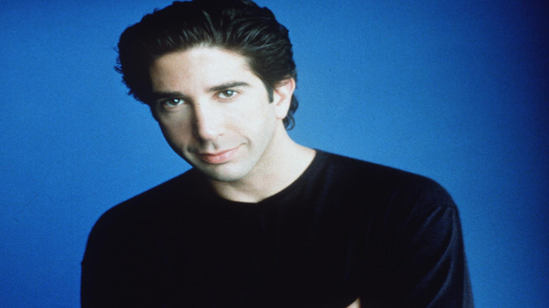 David Schwimmer smiles...kind of