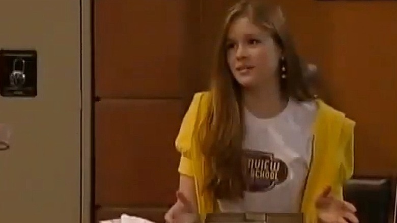 Whitney Bennett sitting at ticket table on One Life to Live