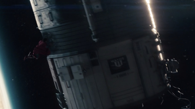 Superman catches a Wayne satellite