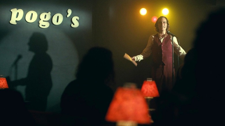 Arthur Fleck performing at Pogo's in "Joker" (2019)