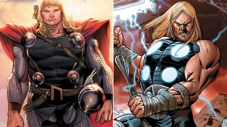 Marvel and Ultimate Thor pose