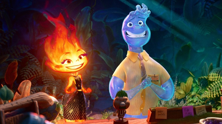 Ember and Wade stand in an office