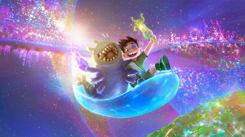 Glordon and Elio riding through Communiverse