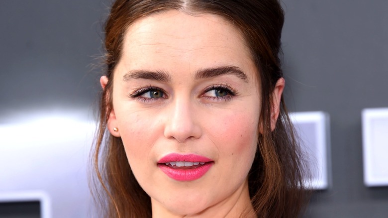 Emilia Clarke looking left