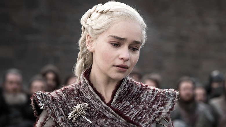 Daenerys crying on Game of Thrones