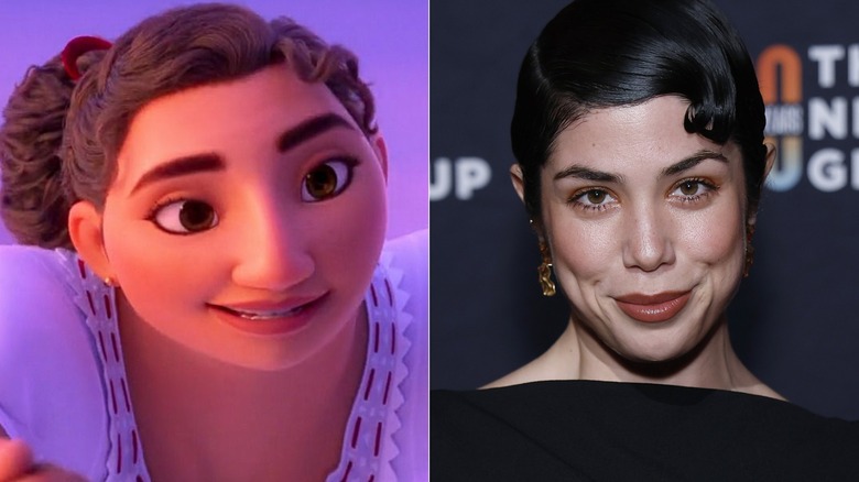 Luisa from Encanto (left); Jessica Darrow (right)